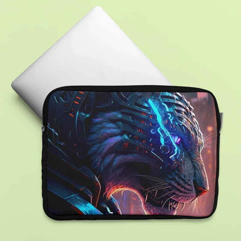 Tiger with Glowing Eye Laptop Sleeve