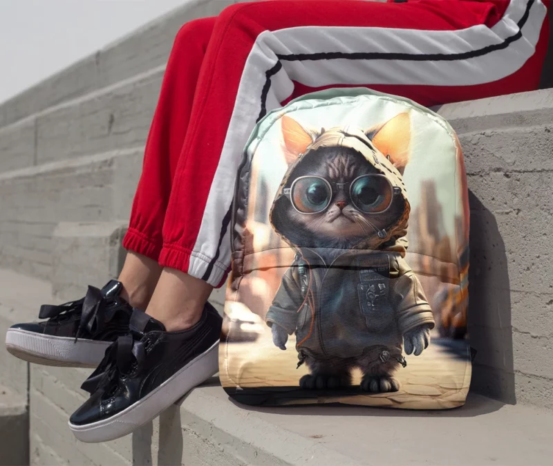 Tiny Realistic Kawaii Cat Backpack 1