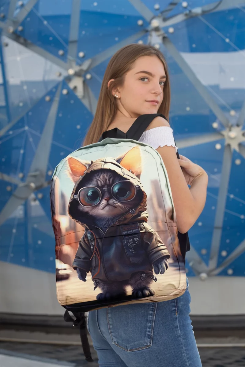 Tiny Realistic Kawaii Cat Backpack 2