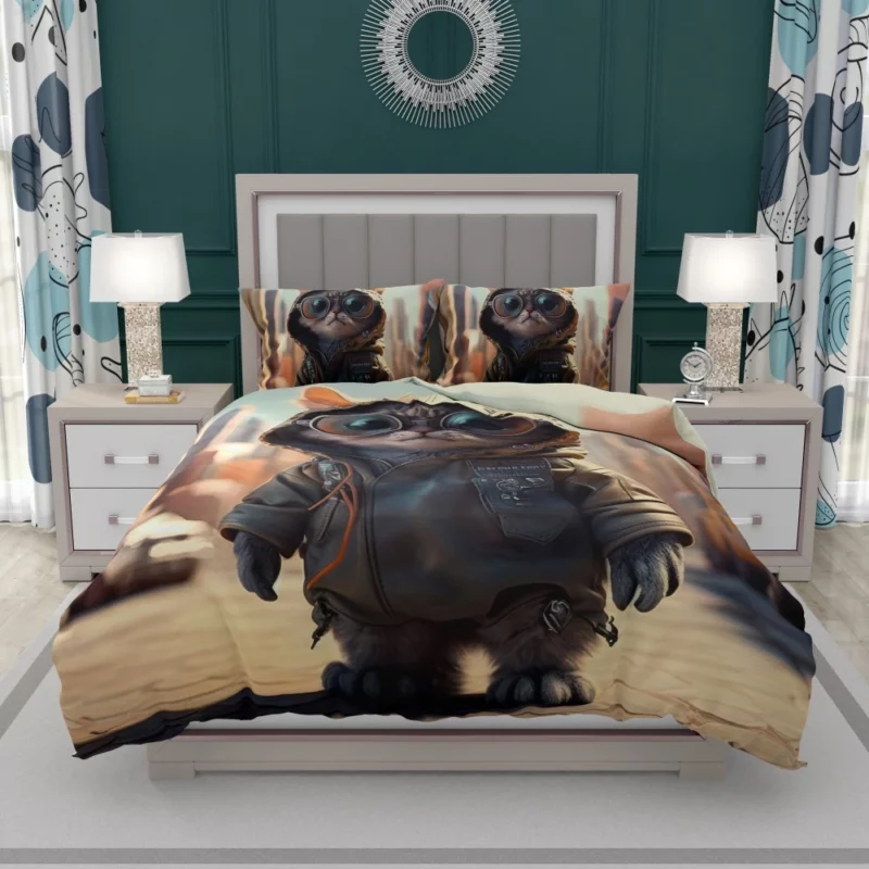 Tiny Realistic Kawaii Cat Bedding Set 1