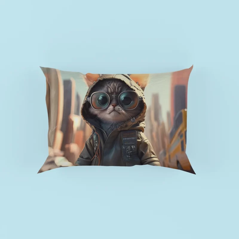 Tiny Realistic Kawaii Cat Pillow Cases