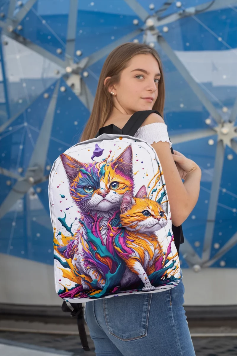 Two Cats in Contrast Backpack 2