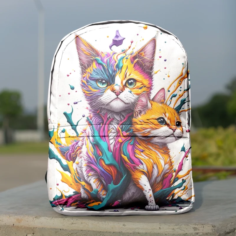 Two Cats in Contrast Backpack