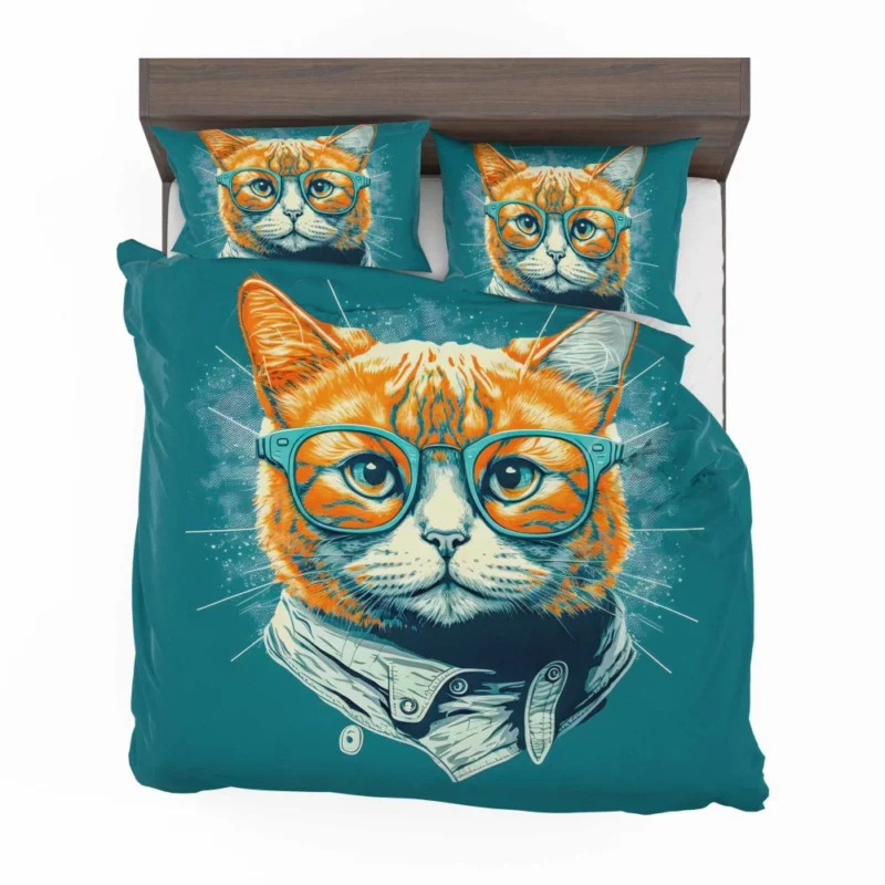 Unique Pop Art Cat Design Bedding Set 2