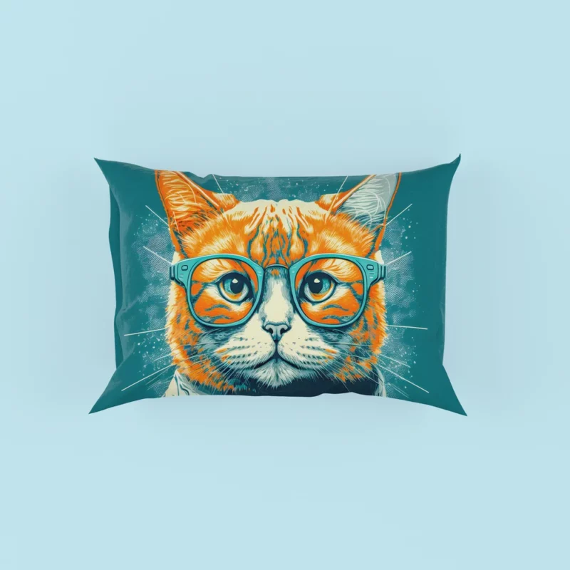 Unique Pop Art Cat Design Pillow Cases