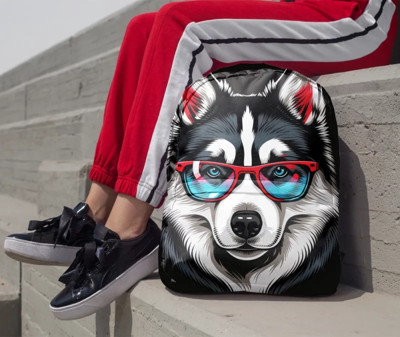 Whimsical Doggie Drawing Portrait Backpack 1