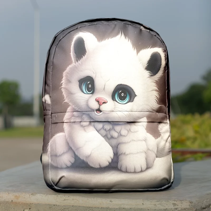 White Cat with Blue Eyes Backpack