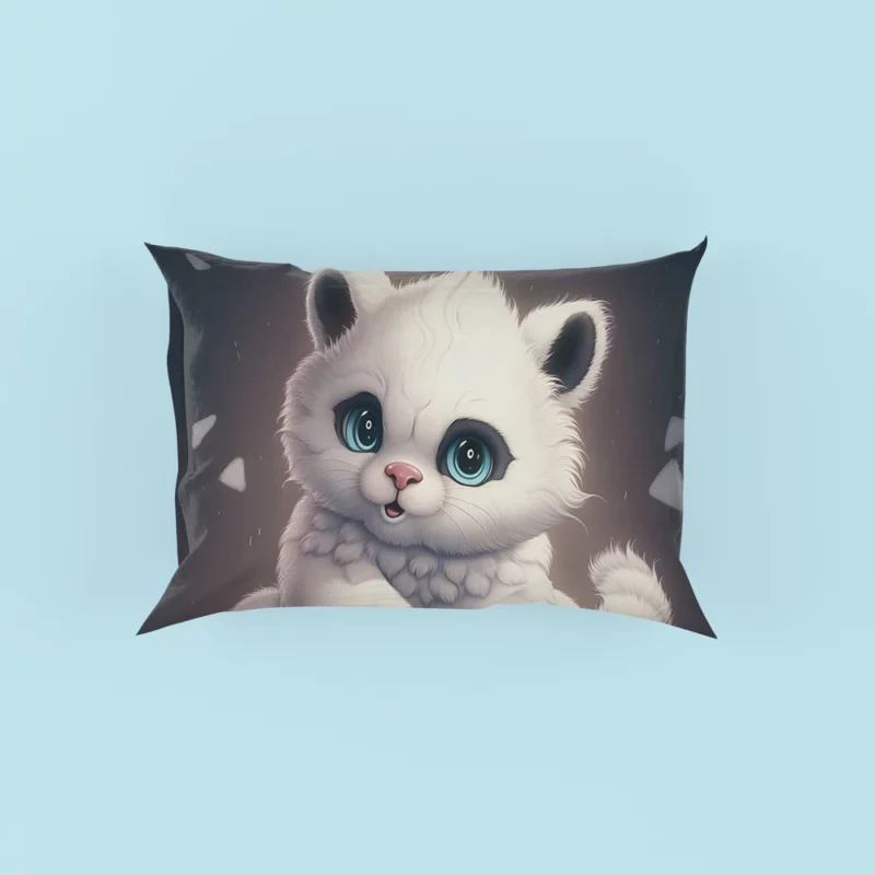 White Cat with Blue Eyes Pillow Cases