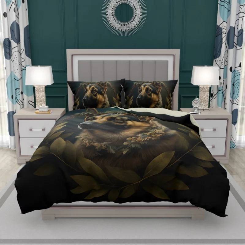 Wreathed Dog Bedding Set 1