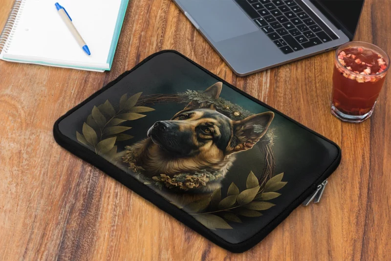 Wreathed Dog Laptop Sleeve 2