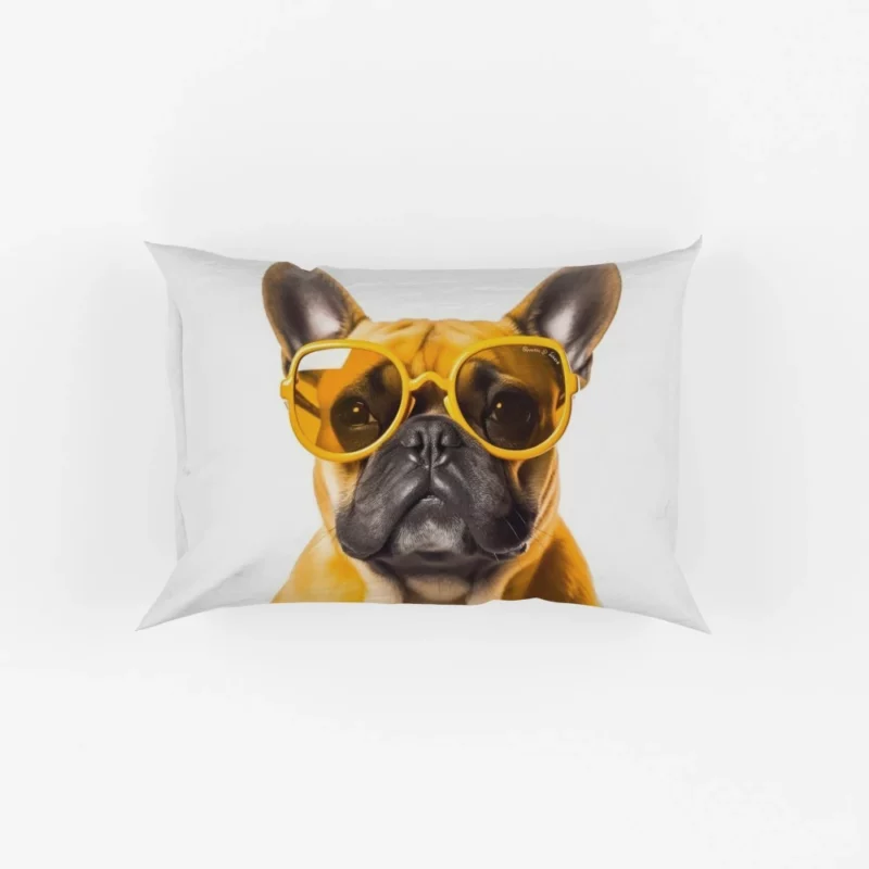 Yellow Sunglasses Bulldog Pillow Cases