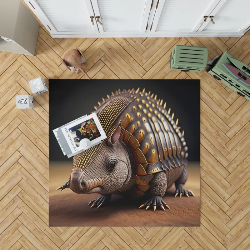 3D Armadillo Animation Rug