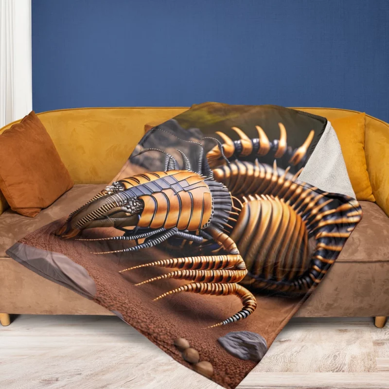 3D Arthropleura Animation Fleece Blanket 1