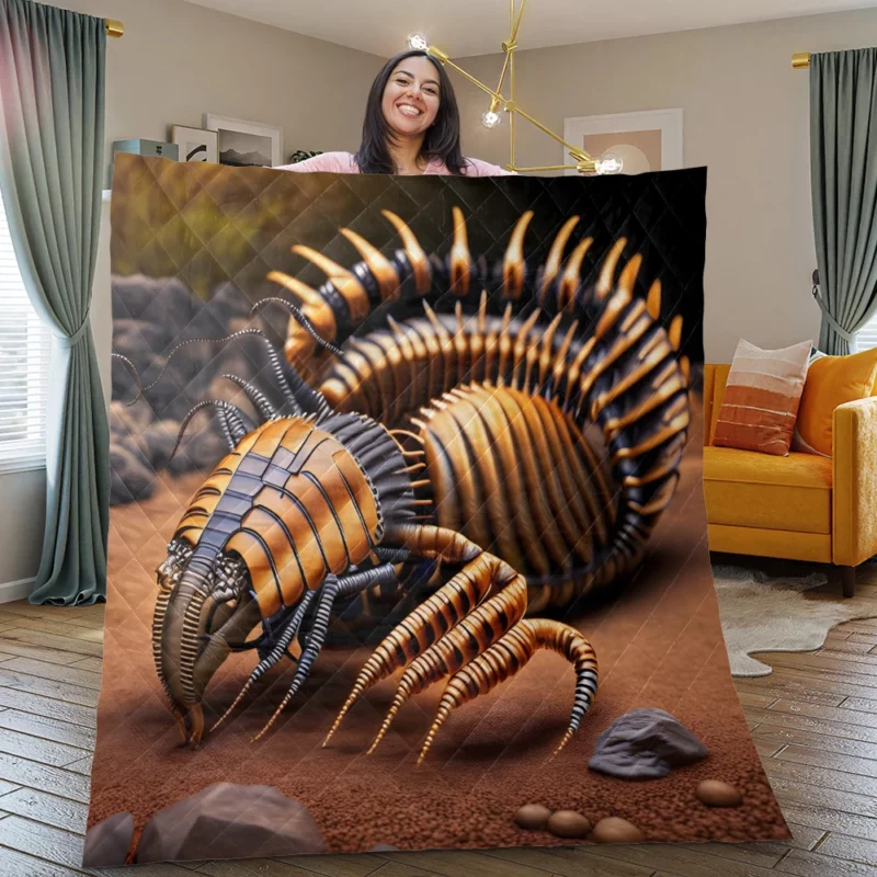 3D Arthropleura Animation Quilt Blanket