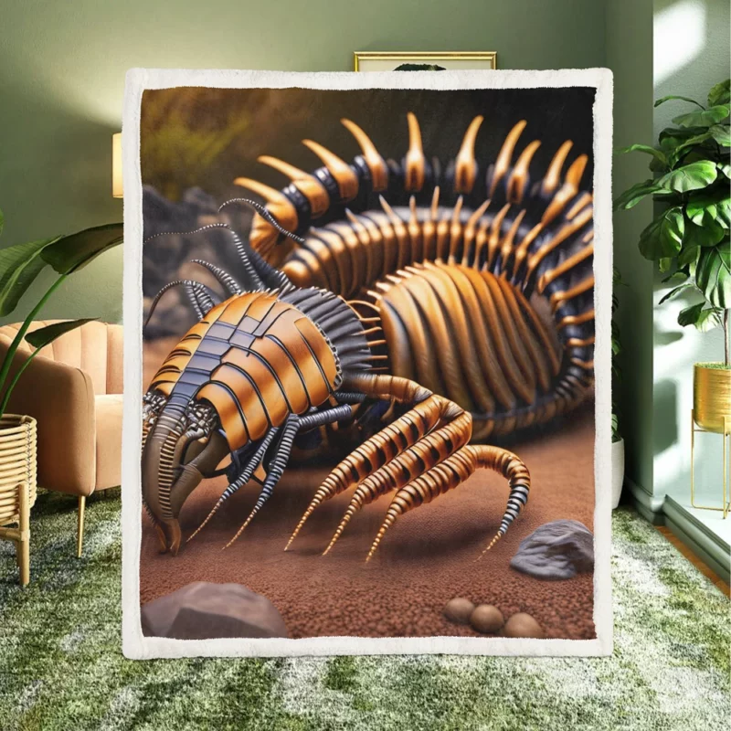 3D Arthropleura Animation Sherpa Fleece Blanket