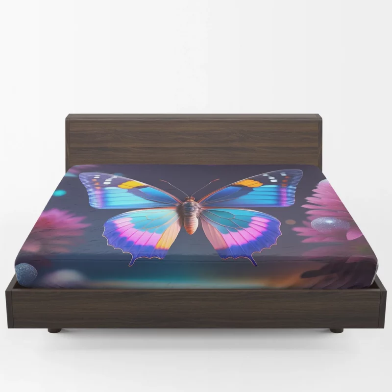 3D Butterfly AI Artwork Fitted Sheet 1