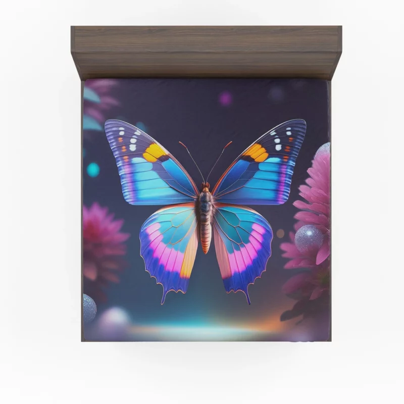3D Butterfly AI Artwork Fitted Sheet