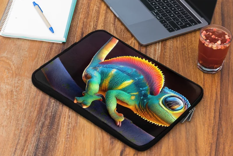 3D Cartoon Chameleon Laptop Sleeve 2