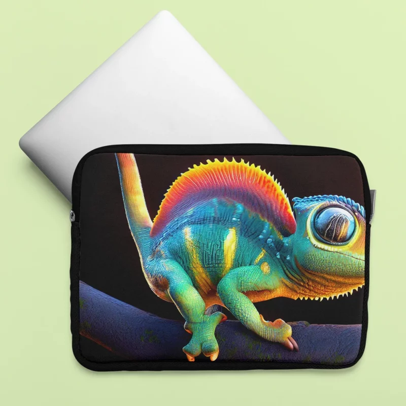 3D Cartoon Chameleon Laptop Sleeve