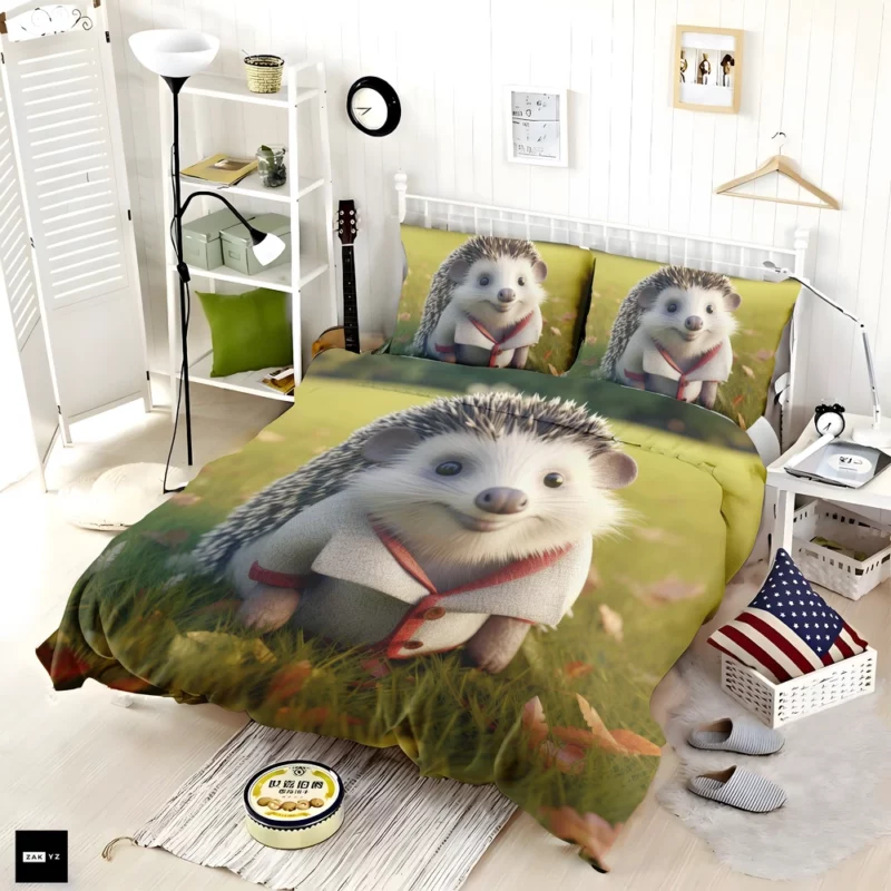 3D Clothed Hedgehog Cartoon Bedding Set
