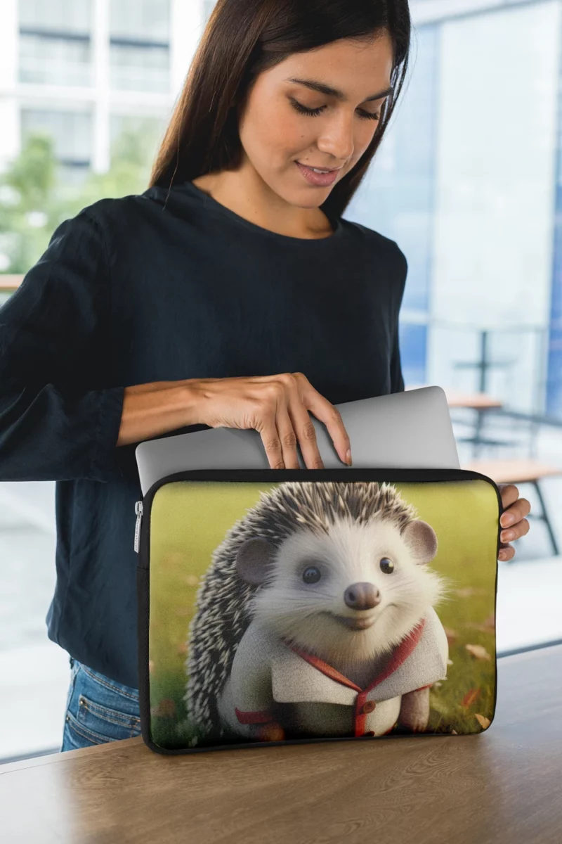 3D Clothed Hedgehog Cartoon Laptop Sleeve 1