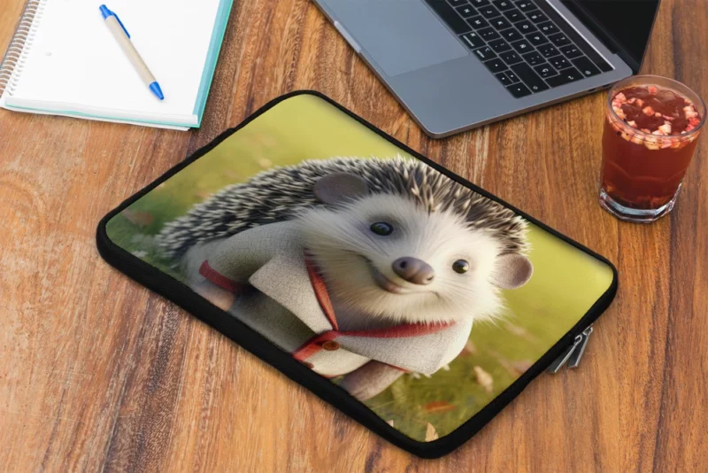 3D Clothed Hedgehog Cartoon Laptop Sleeve 2