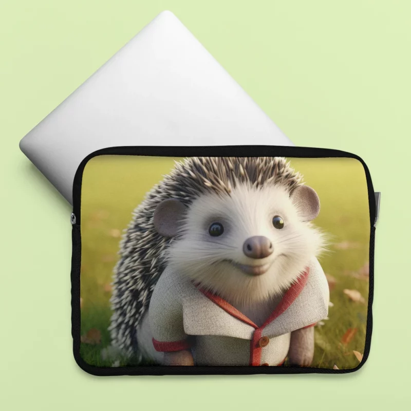 3D Clothed Hedgehog Cartoon Laptop Sleeve