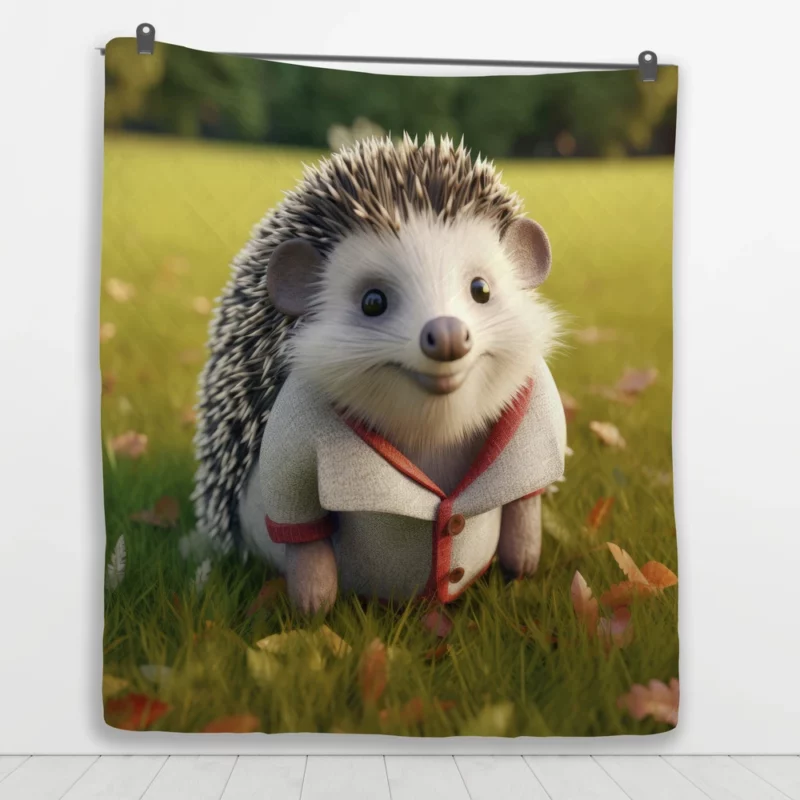 3D Clothed Hedgehog Cartoon Quilt Blanket 1