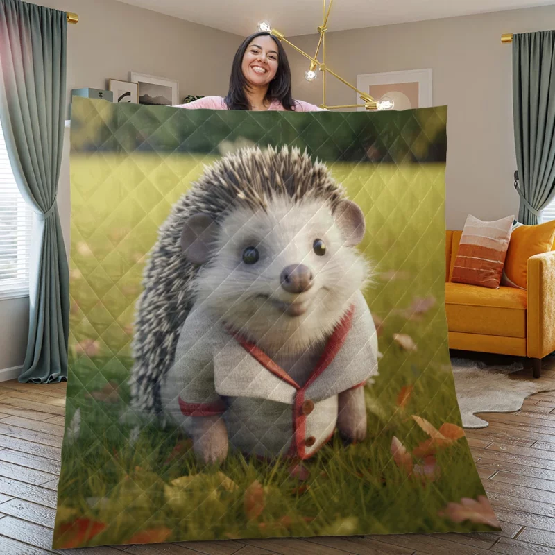 3D Clothed Hedgehog Cartoon Quilt Blanket