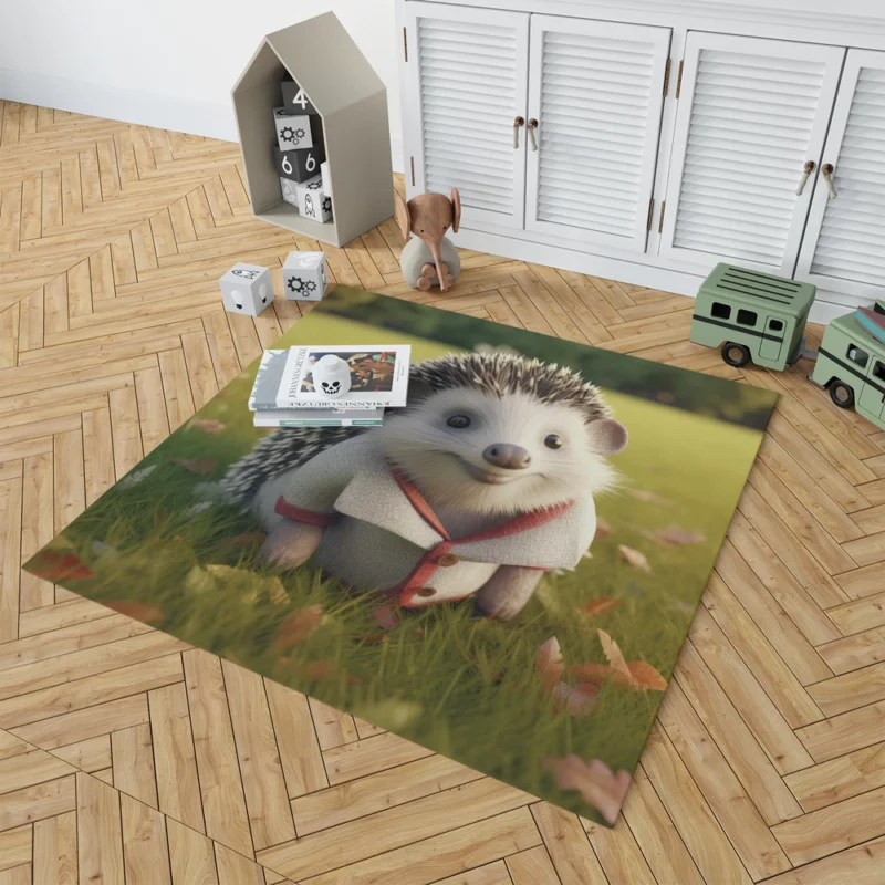 3D Clothed Hedgehog Cartoon Rug 1