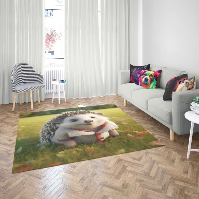 3D Clothed Hedgehog Cartoon Rug 2