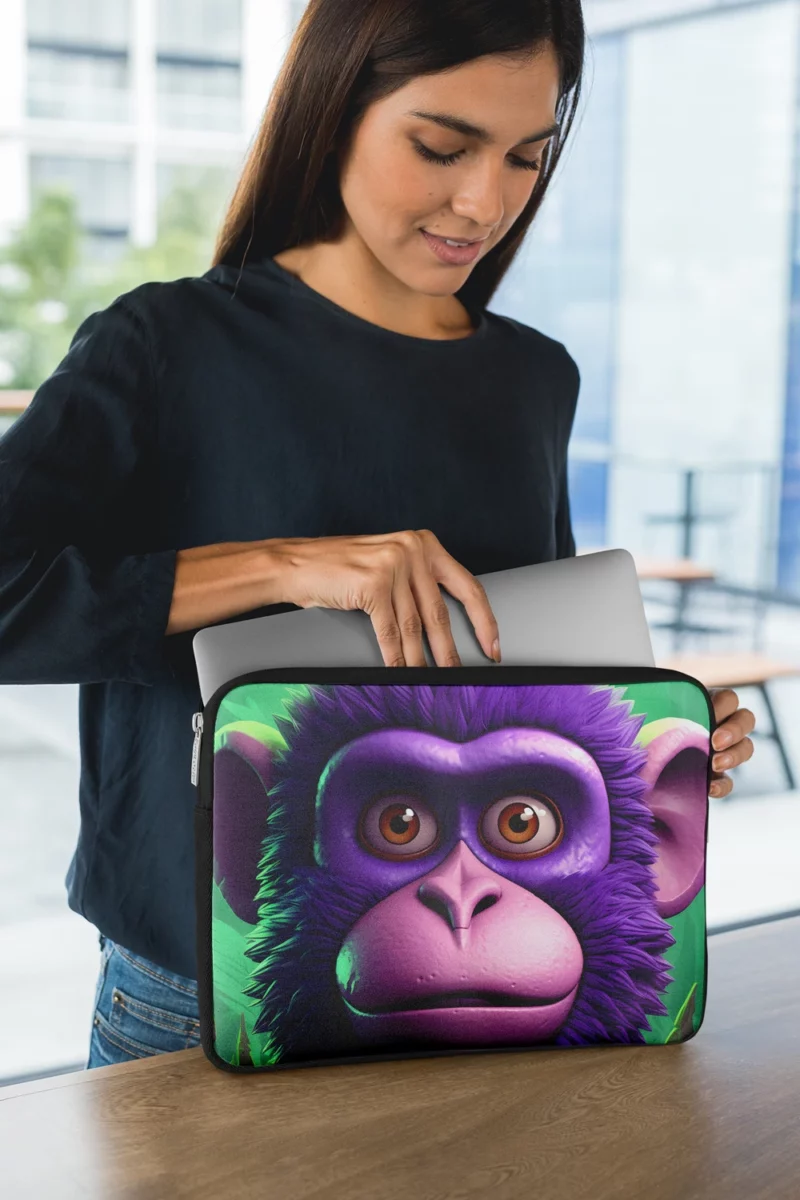 3D Cyber Monkey Portrait Laptop Sleeve 1