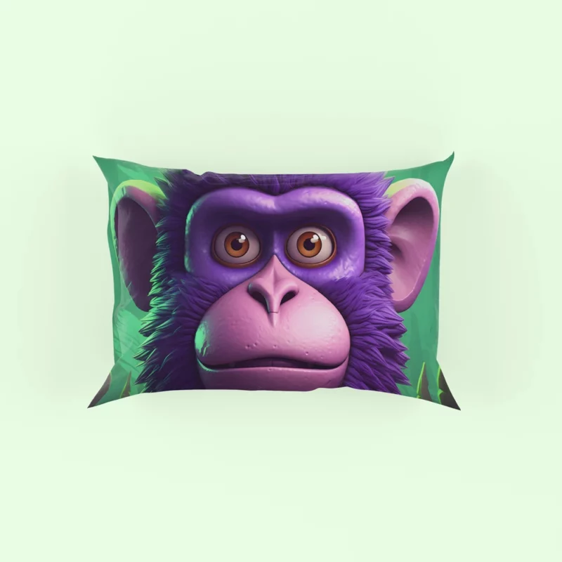 3D Cyber Monkey Portrait Pillow Case