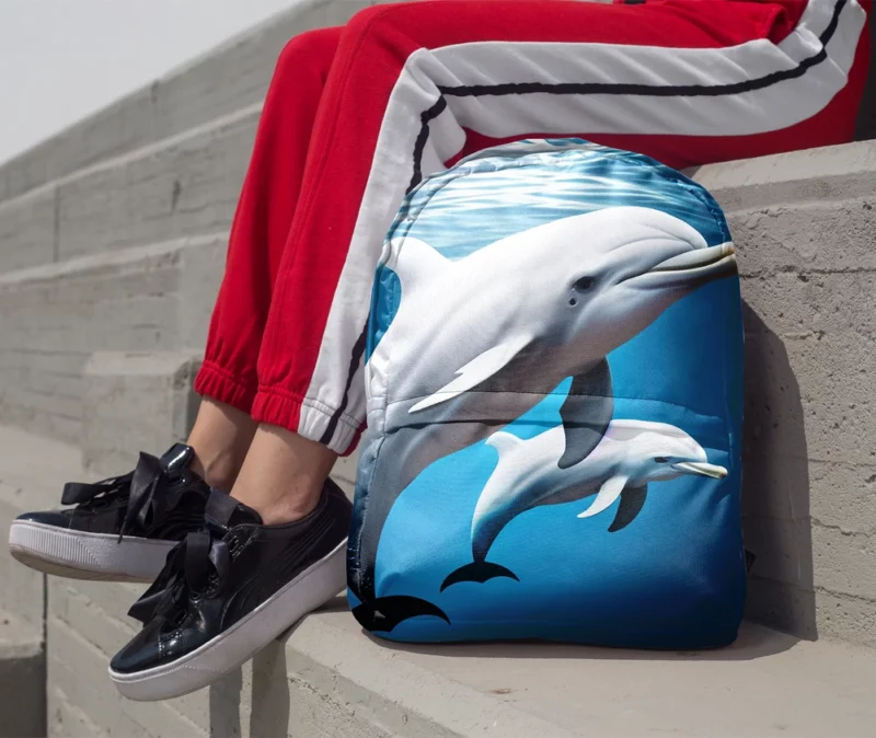 3D Dolphin Character Minimalist Backpack 1