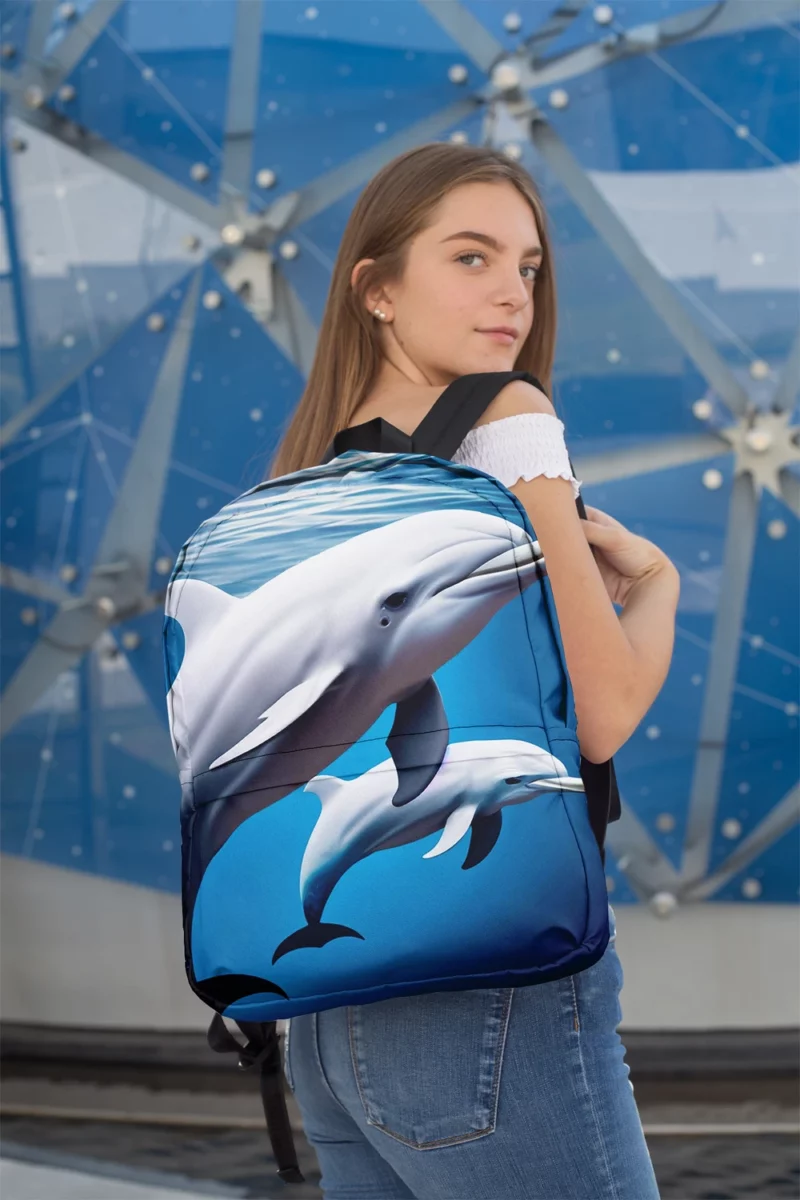 3D Dolphin Character Minimalist Backpack 2