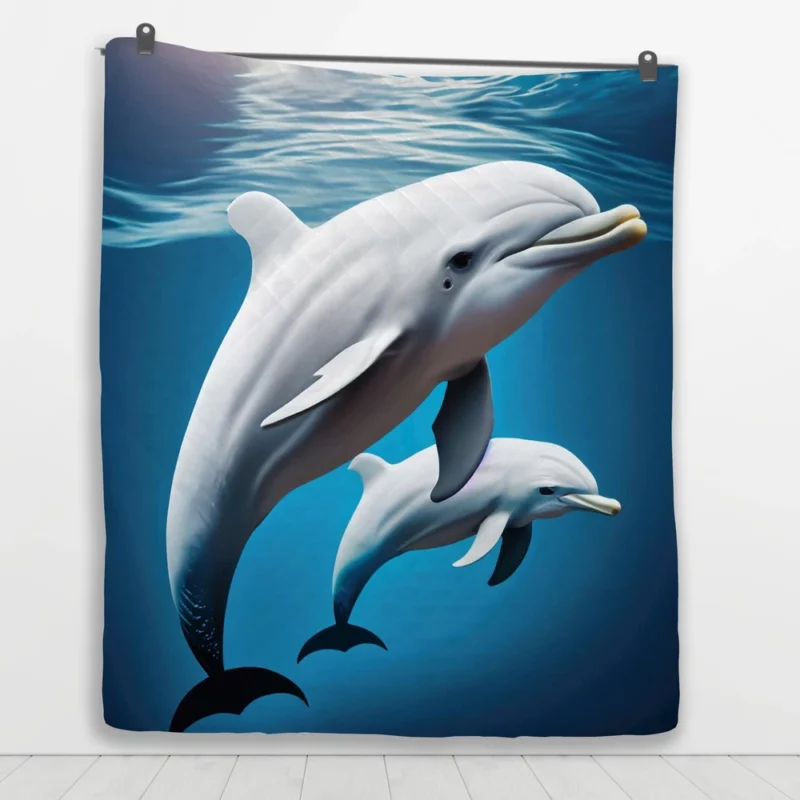 3D Dolphin Character Quilt Blanket 1