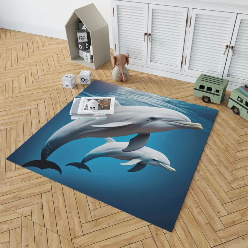 3D Dolphin Character Rug 1