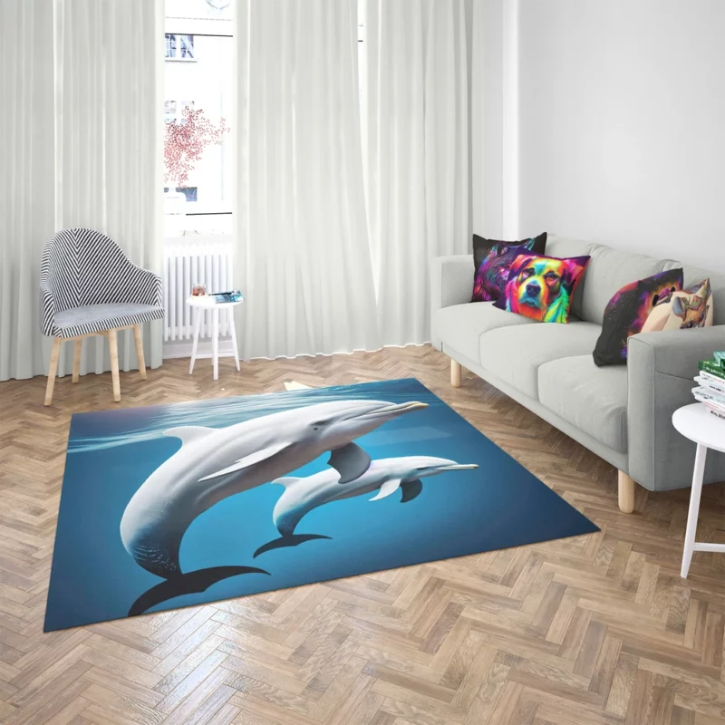 3D Dolphin Character Rug 2