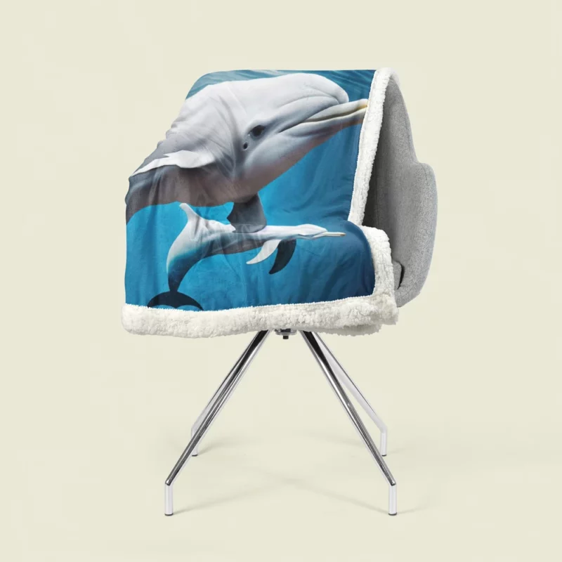 3D Dolphin Character Sherpa Fleece Blanket 1