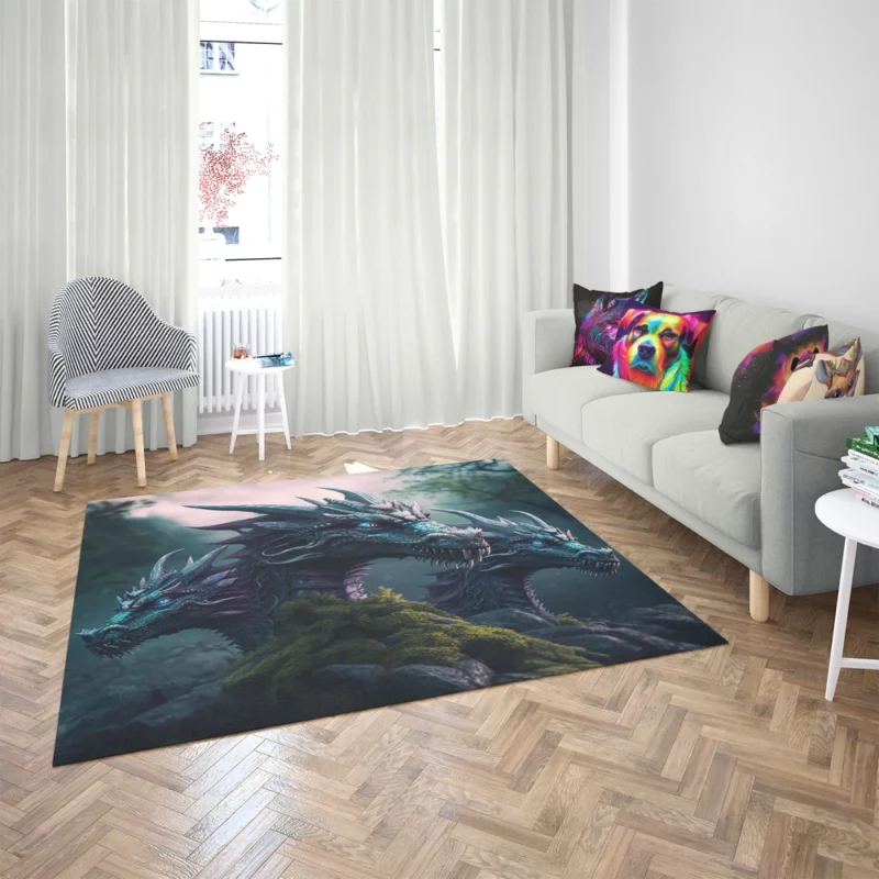 3D Hydra Illustration Rug 2