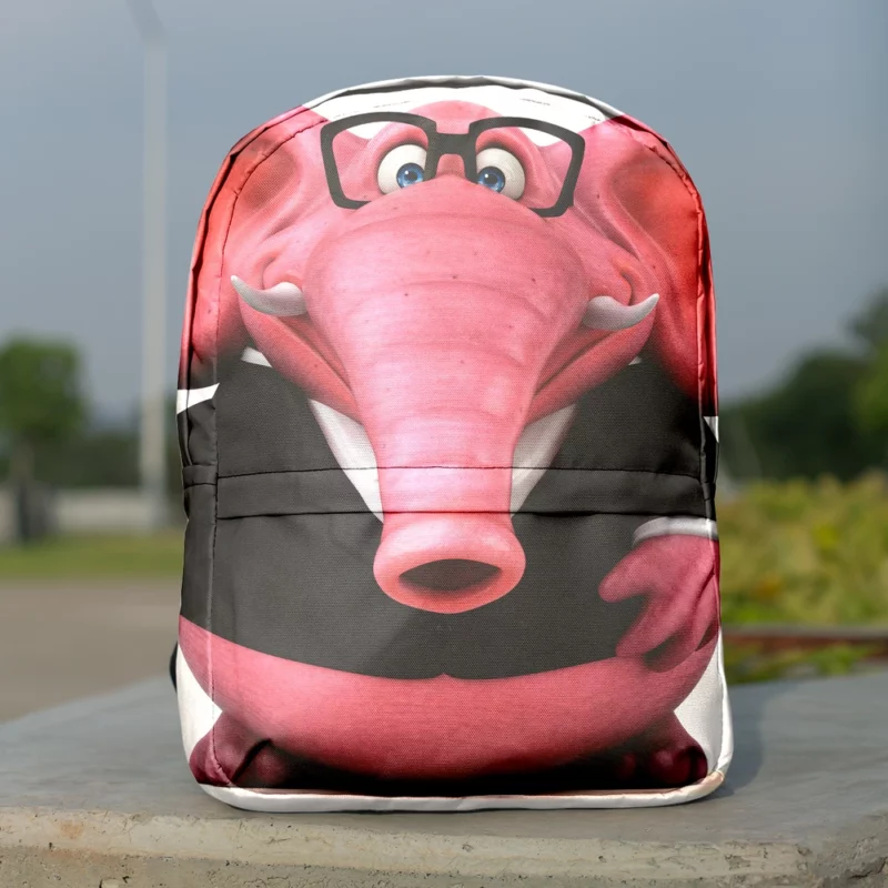 3D Pink Elephant Illustration Minimalist Backpack