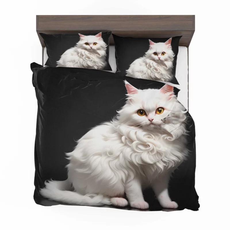 AI Generated Angora Cat Bedding Set 2