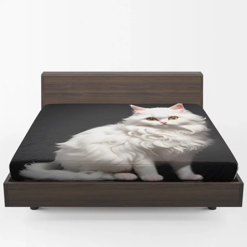 AI Generated Angora Cat Fitted Sheet 1