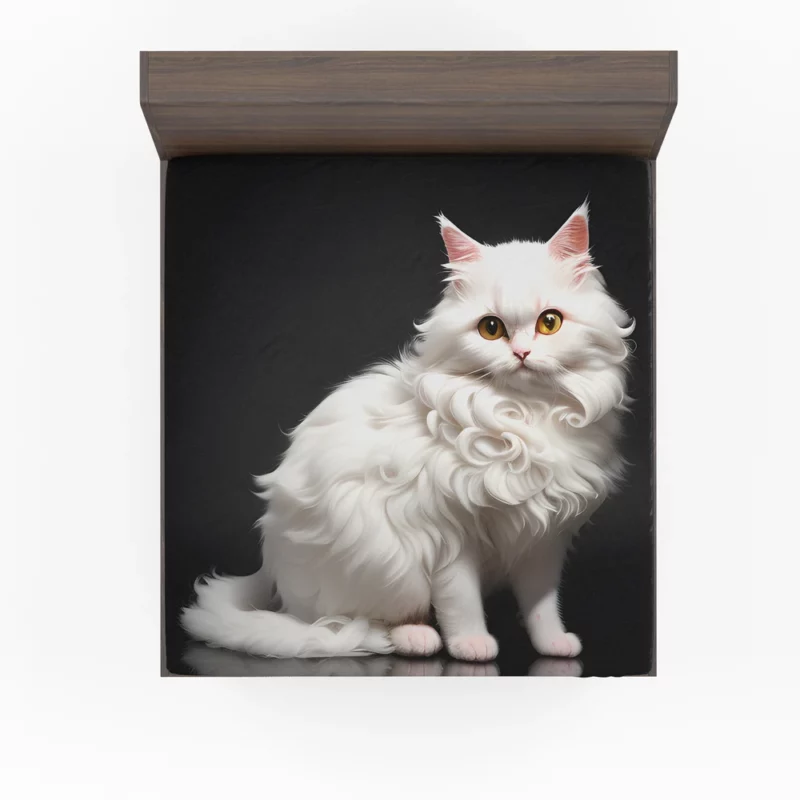 AI Generated Angora Cat Fitted Sheet