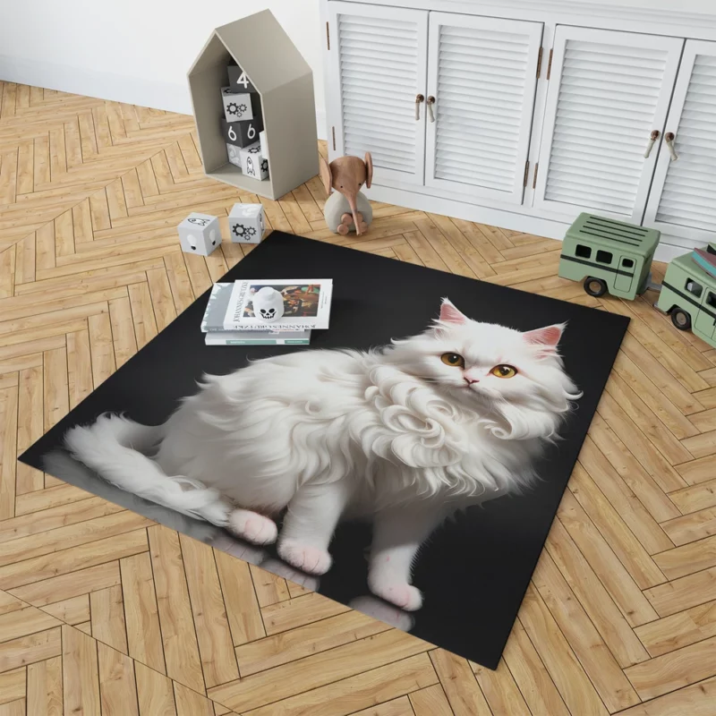 AI Generated Angora Cat Rug 1