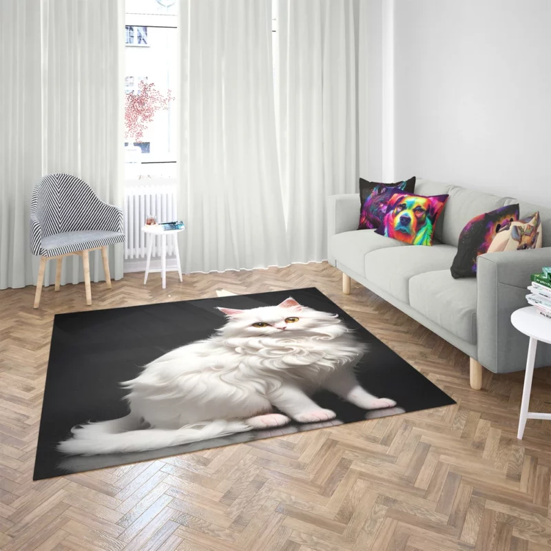 AI Generated Angora Cat Rug 2