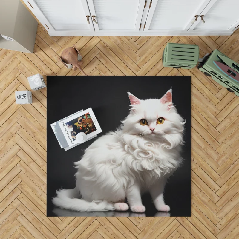 AI Generated Angora Cat Rug