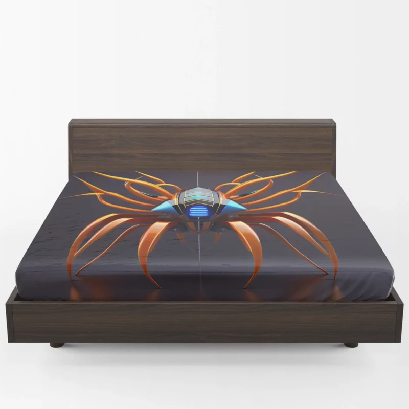 Abstract Cyber Spider Fitted Sheet 1