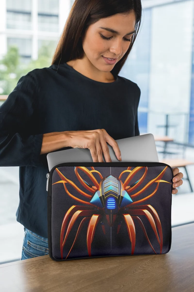 Abstract Cyber Spider Laptop Sleeve 1