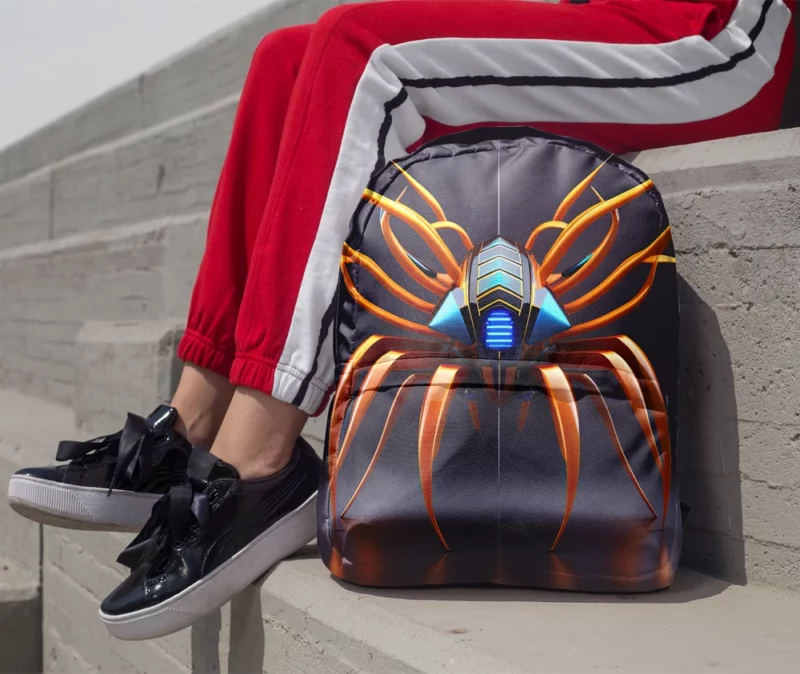 Abstract Cyber Spider Minimalist Backpack 1